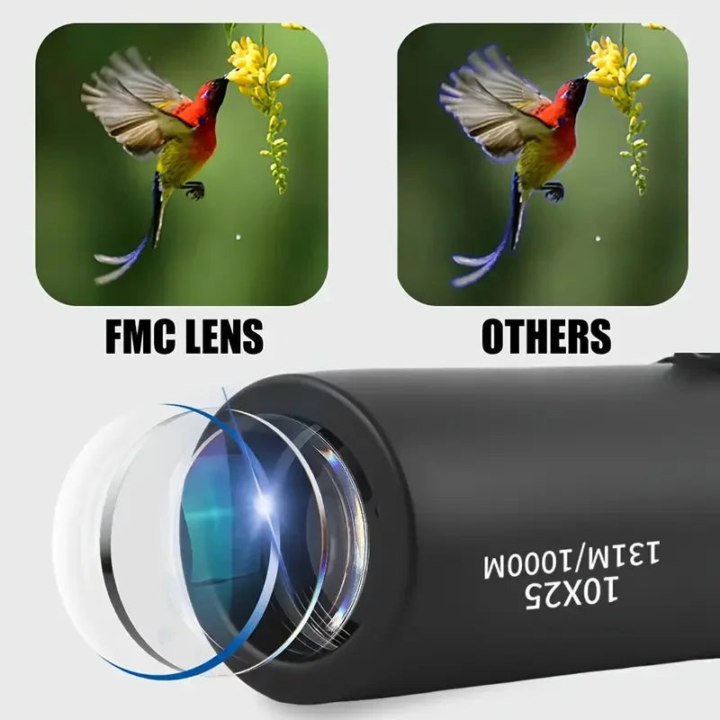 30x25 HD Monocular Telescope Mini Portable Telescope Optics Scope Bird Watching Hunting For Outdoor Camping Hunting Telescope